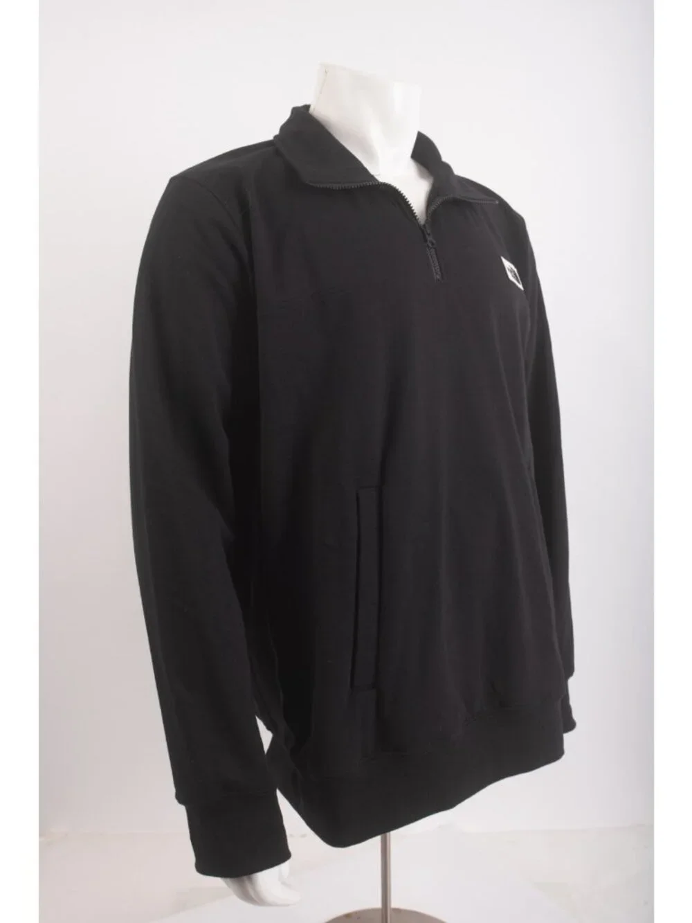 The North Face Heritage Patch Sweatshirt Mens Black Size XXL Quarter Zip NWOT